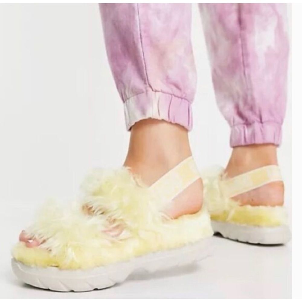 UGG Flutt Sugar sandals in YELLOW Size 7 / New No Box - Picture 1 of 9